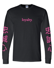 Load image into Gallery viewer, BLACK "LOYALTY" LONG SLEEVE T-SHIRT