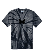 Load image into Gallery viewer, BLACK TIE DYE "BUTTERFLY" T-SHIRT