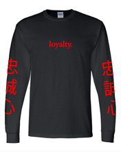 Load image into Gallery viewer, BLACK "LOYALTY" LONG SLEEVE T-SHIRT