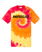 Load image into Gallery viewer, BLAZE RAINBOW TIE DYE "#NOFREECLOUT" T-SHIRT