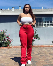 Load image into Gallery viewer, STACKED SWEATS WITH POCKETS - PICK YOUR COLOR