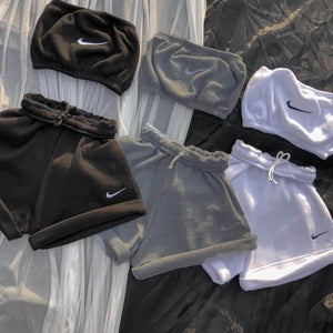 IN STOCK TUBE TOP 2PC SHORTS SET - BLACK