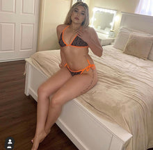Load image into Gallery viewer, IN STOCK F Orange &amp; Brown Bikini
