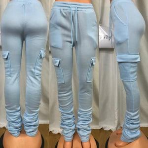 STACKED SWEATS WITH POCKETS - PICK YOUR COLOR