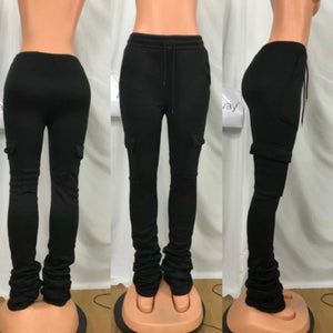 STACKED SWEATS WITH POCKETS - PICK YOUR COLOR