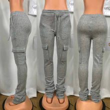 Load image into Gallery viewer, STACKED SWEATS WITH POCKETS - PICK YOUR COLOR