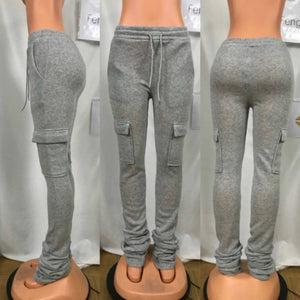 STACKED SWEATS WITH POCKETS - PICK YOUR COLOR