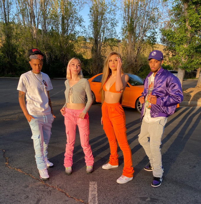 STACKED SWEATS WITH POCKETS - PICK YOUR COLOR