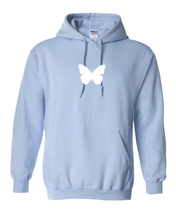 Load image into Gallery viewer, LIGHT BLUE &quot;BUTTERFLY&quot; HOODIE