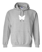 Load image into Gallery viewer, LIGHT GREY &quot;BUTTERFLY&quot; HOODIE