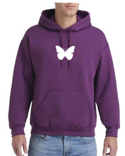 Load image into Gallery viewer, PURPLE &quot;BUTTERFLY&quot; HOODIE