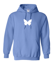 Load image into Gallery viewer, MEDIUM BLUE &quot;BUTTERFLY&quot; HOODIE