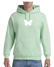 Load image into Gallery viewer, MINT GREEN &quot;BUTTERFLY&quot; HOODIE