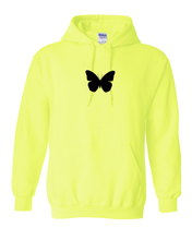 Load image into Gallery viewer, NEON YELLOW &quot;BUTTERFLY&quot; HOODIE
