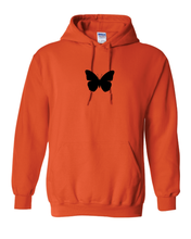 Load image into Gallery viewer, ORANGE &quot;BUTTERFLY&quot; HOODIE