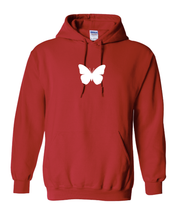 Load image into Gallery viewer, RED &quot;BUTTERFLY&quot; HOODIE