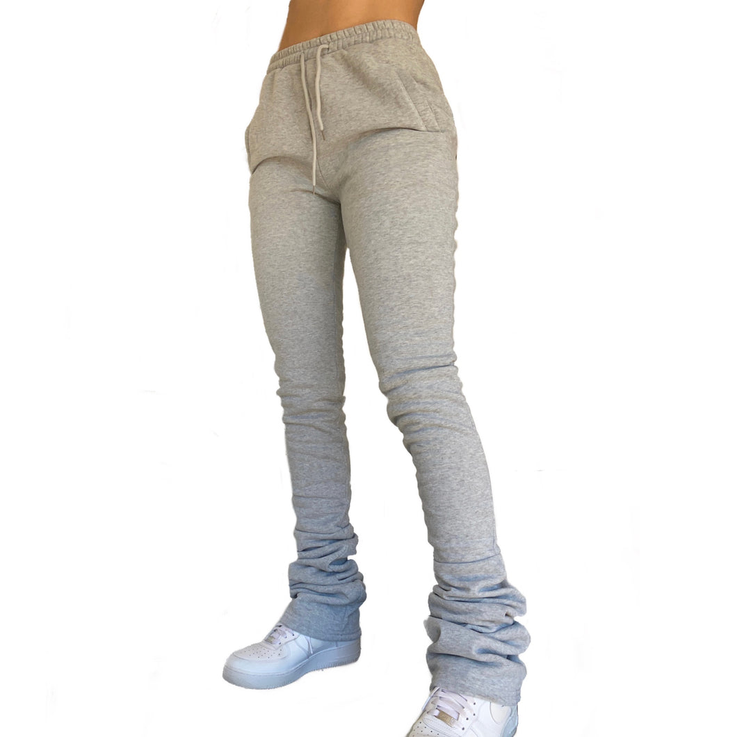 LIGHT GREY THICK STACKED SWEATS