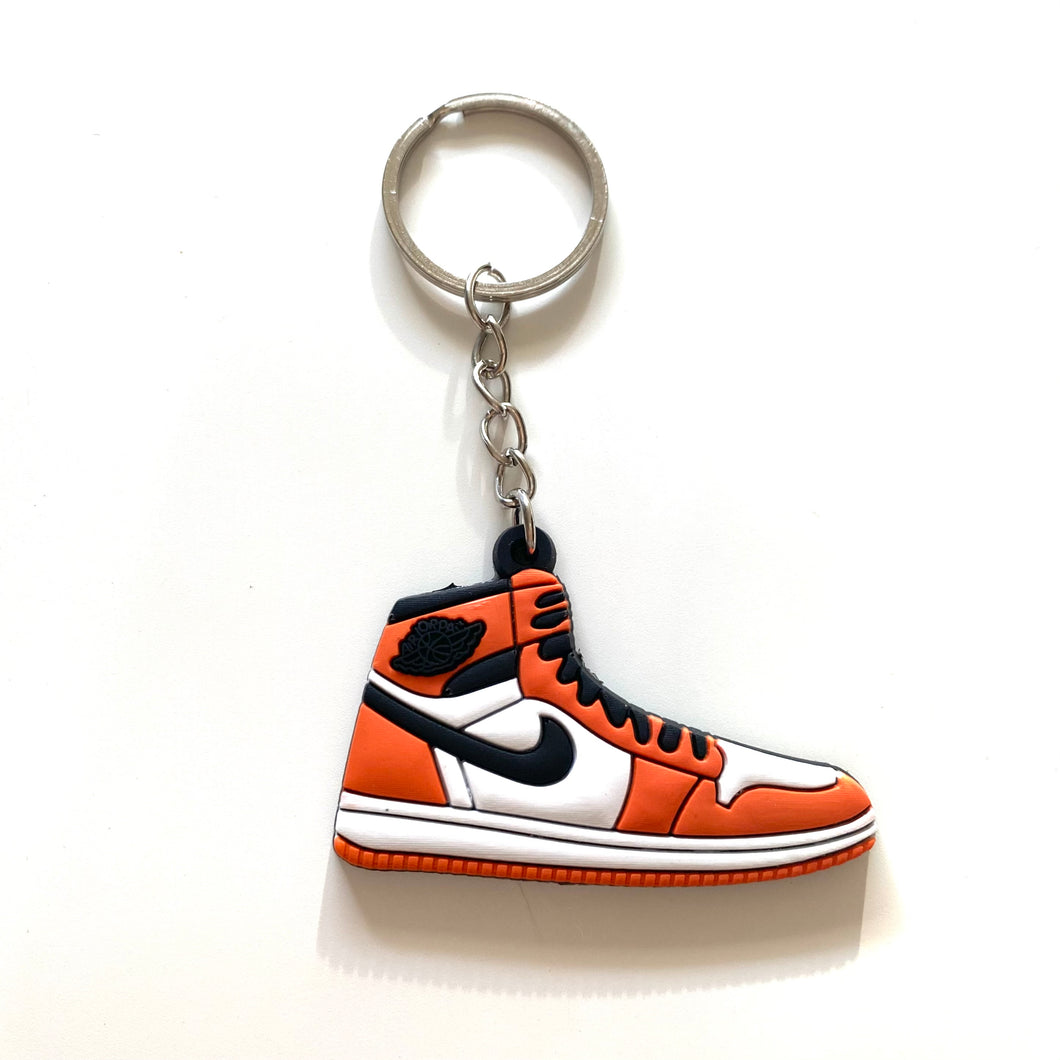 Orange, Black & White Shoe Keychain