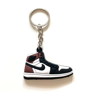 Brown, Black & White Shoe Keychain