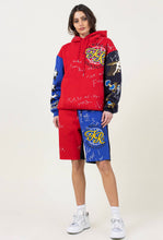 Load image into Gallery viewer, RED, ROYAL AND BLACK COLOR BLOCK WELLBEING ASSOC HOODIE