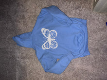Load image into Gallery viewer, LIGHT BLUE BUTTERFLY HOODIE | SIZE MEDIUM