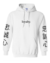Load image into Gallery viewer, WHITE &quot;LOYALTY&quot; HOODIE