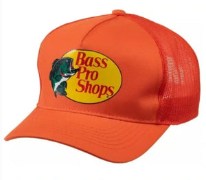 Orange Bass Pro Shops Mesh Trucker Hat