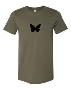 MILITARY GREEN "BUTTERFLY" T-SHIRT