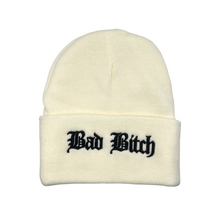 Load image into Gallery viewer, BAD BITCH BEANIE - WHITE OR BLACK