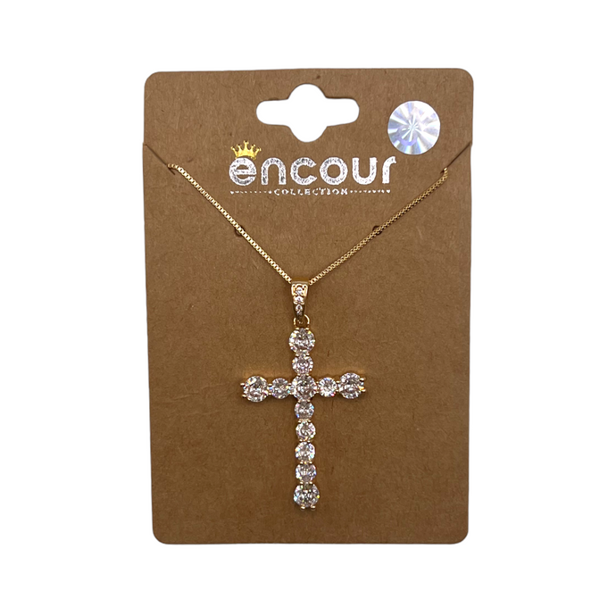 DIAMOND CROSS NECKLACE
