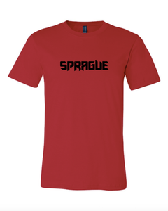 RED "SPRAGUE" T-SHIRT