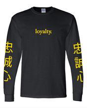 Load image into Gallery viewer, BLACK &quot;LOYALTY&quot; LONG SLEEVE T-SHIRT
