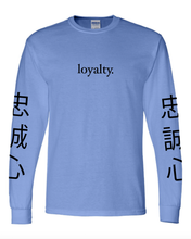 Load image into Gallery viewer, MEDIUM BLUE &quot;LOYALTY&quot; LONG SLEEVE T-SHIRT