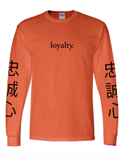 Load image into Gallery viewer, ORANGE &quot;LOYALTY&quot; LONG SLEEVE T-SHIRT