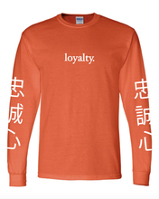 Load image into Gallery viewer, ORANGE &quot;LOYALTY&quot; LONG SLEEVE T-SHIRT