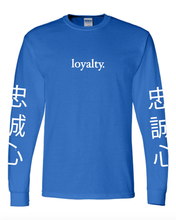 Load image into Gallery viewer, BLUE &quot;LOYALTY&quot; LONG SLEEVE T-SHIRT