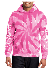 Load image into Gallery viewer, PINK TIE DYE &quot;LOYALTY&quot; HOODIE