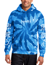 Load image into Gallery viewer, BLUE TIE DYE &quot;LOYALTY&quot; HOODIE
