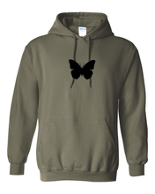 Load image into Gallery viewer, MILITARY GREEN &quot;BUTTERFLY&quot; HOODIE
