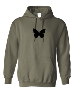 MILITARY GREEN "BUTTERFLY" HOODIE