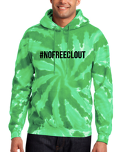 Load image into Gallery viewer, GREEN TIE DYE &quot;#NOFREECLOUT&quot; HOODIE