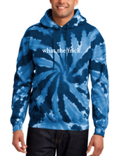 Load image into Gallery viewer, NAVY TIE DYE &quot;WHAT THE FRICK&quot; HOODIE