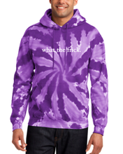 Load image into Gallery viewer, PURPLE TIE DYE &quot;WHAT THE FRICK&quot; HOODIE